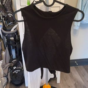 Cotton on open back workout tank top